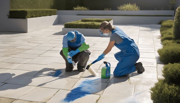 Laisser agir l’eau de javel sur votre terrasse efficacement